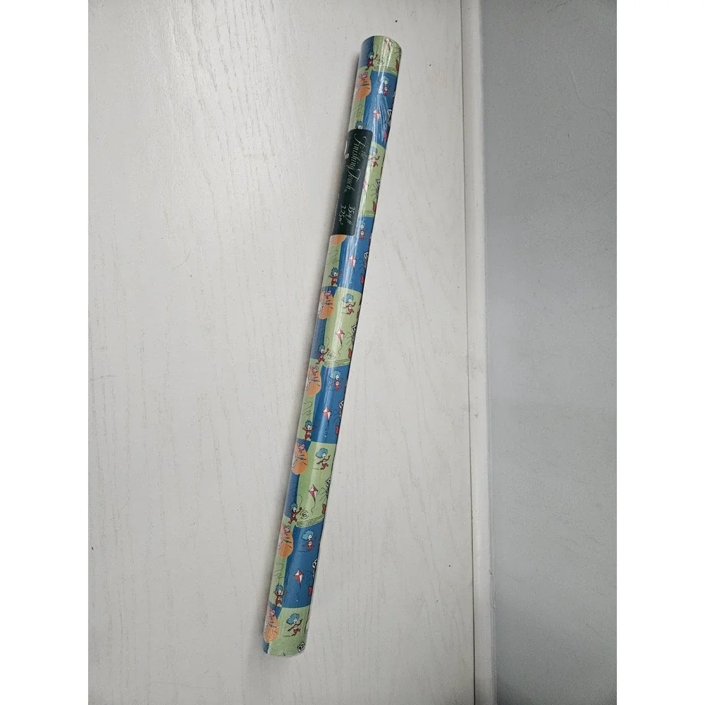 VTG The Finishing Touch Dr. Seuss Cat In The Hat Gift Wrapping Paper Roll **READ